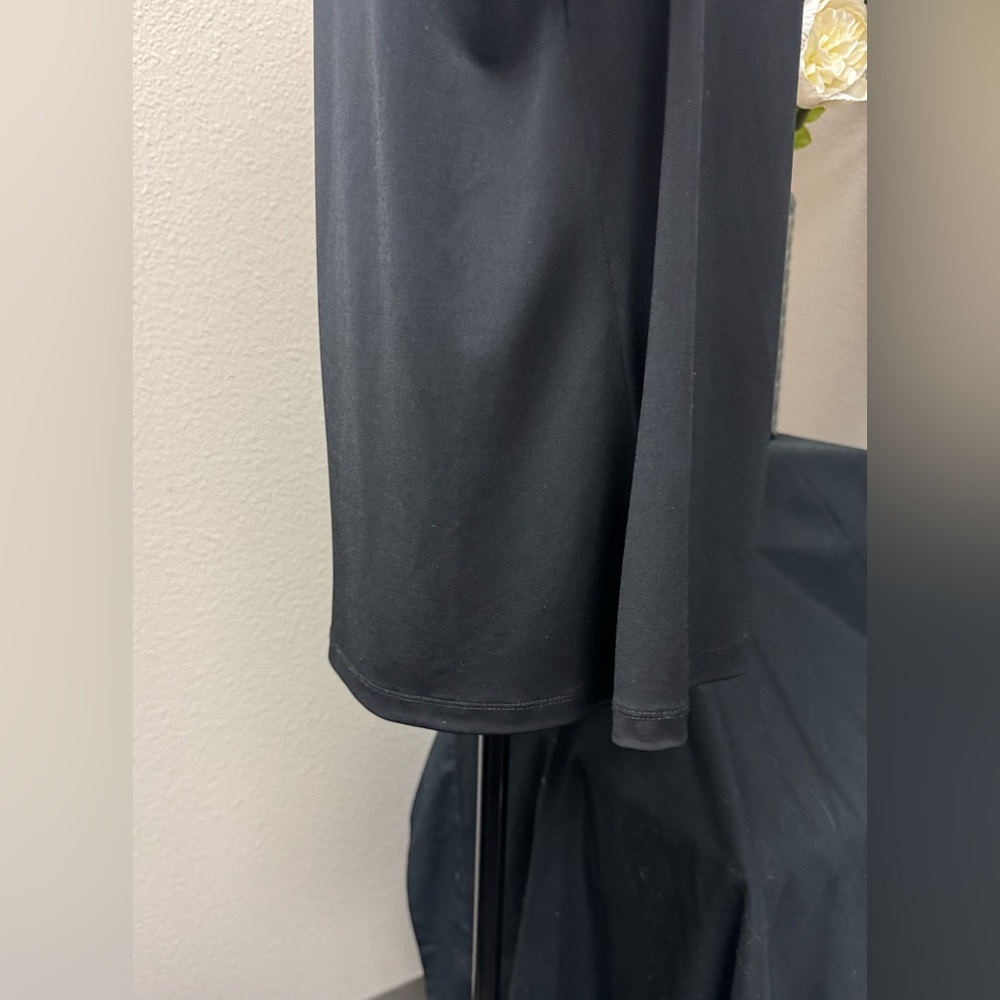 Liz Claiborne Career Chic Elegant Black Pleated Blouse Size 1 X - Picture 3 of 8